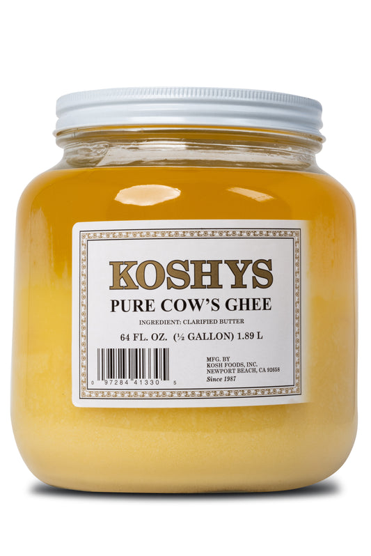 cow's ghee, pure cow's ghee, ghee, clarified butter, 64oz., Koshys, pure ghee
