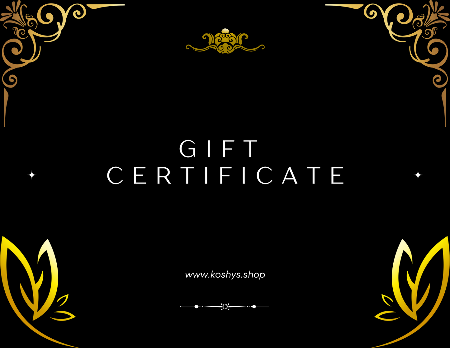 Koshys Gift Certificate - Kosh Intl Foods