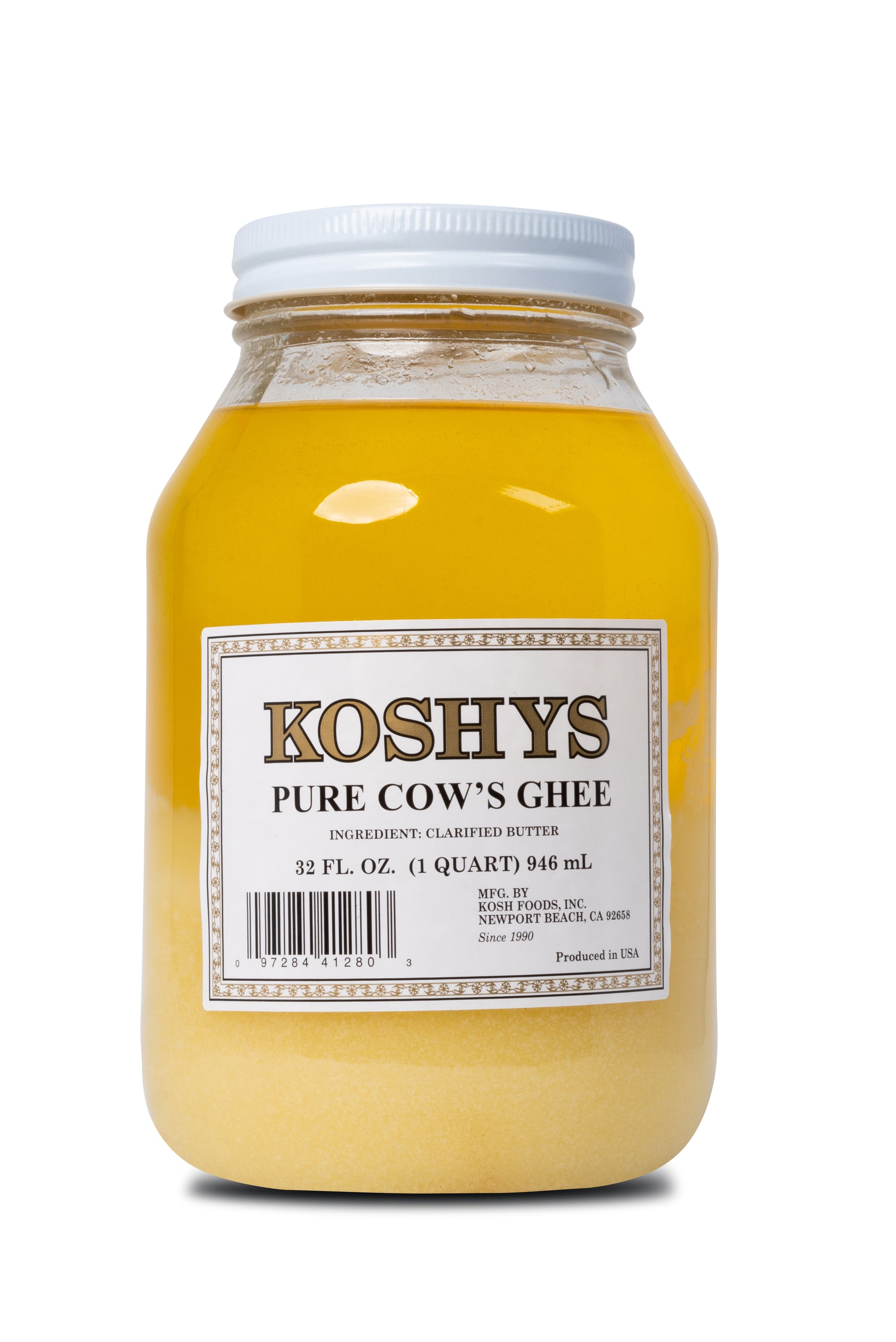 cow's ghee, pure cow's ghee, ghee, clarified butter, 32oz., Koshys, pure ghee